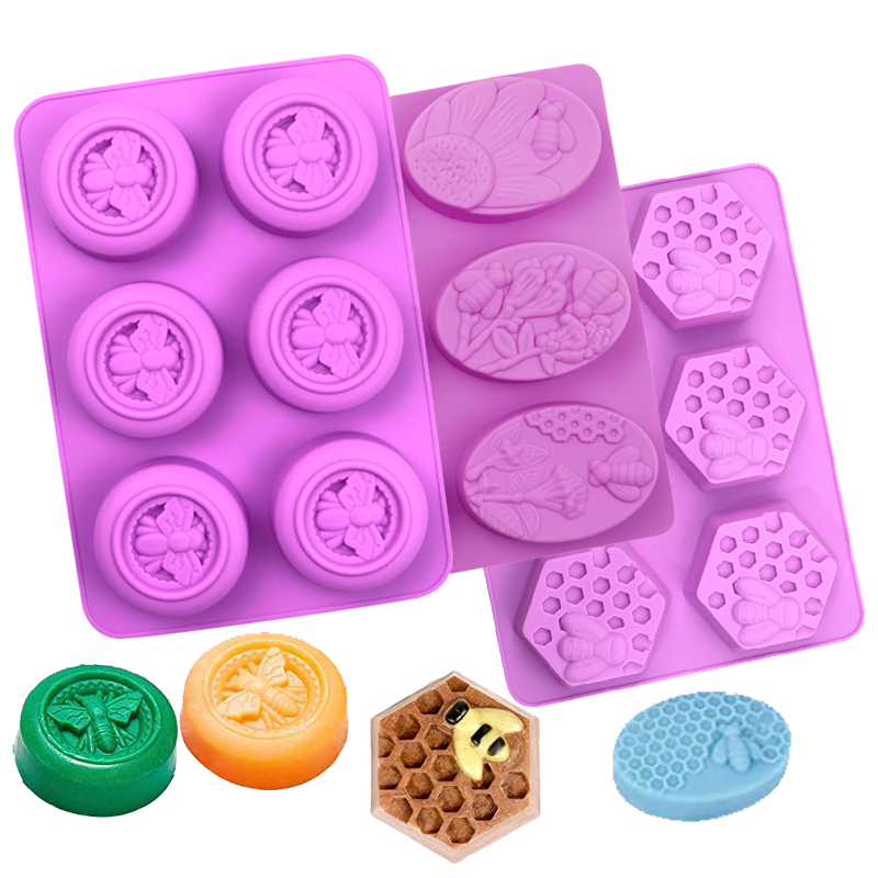 Soap Making Lye - Honeycomb Soap Mold 3D Bumble Bee
