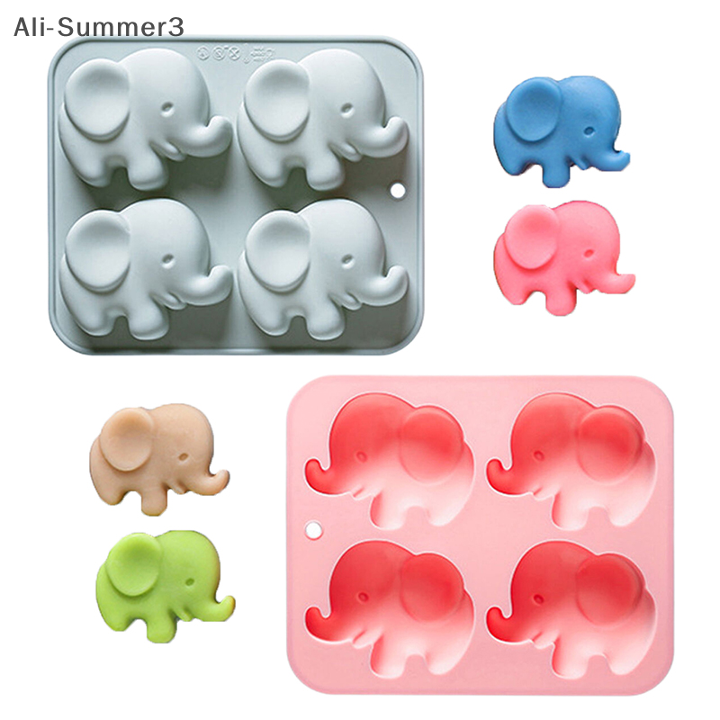 Soap Making Tutorial - 4-hole Baby Elephant Silicone Mold Cute