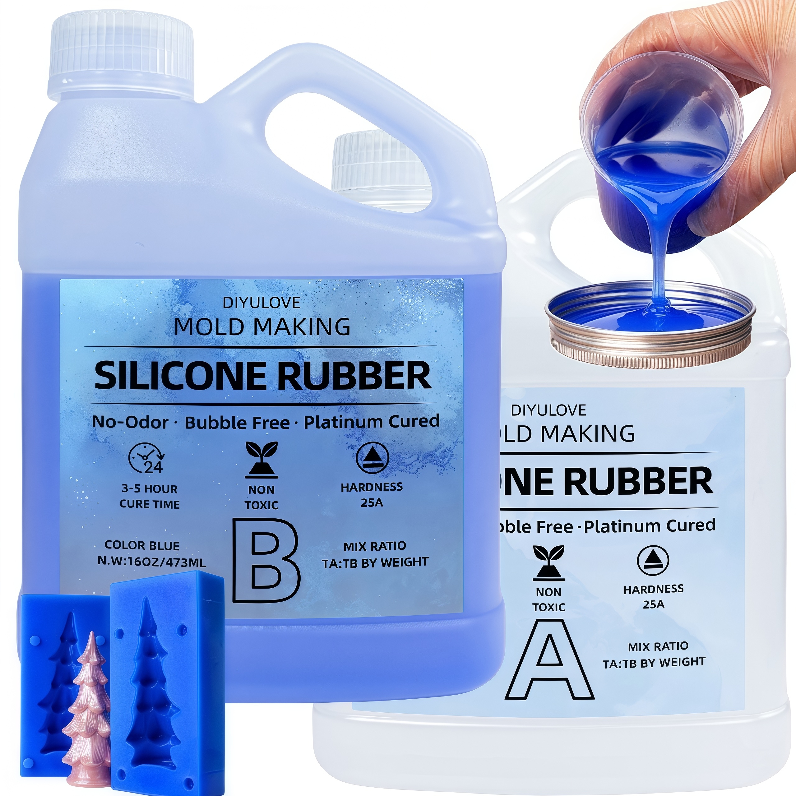 Soap Making Tutorial - 32oz High-Performance Silicone Rubber Non-Toxic for