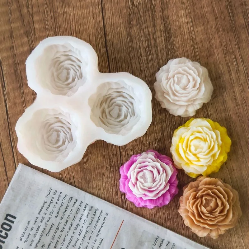 Soap Making Tutorial - Peony Flower Candle Silicone Mold 3D