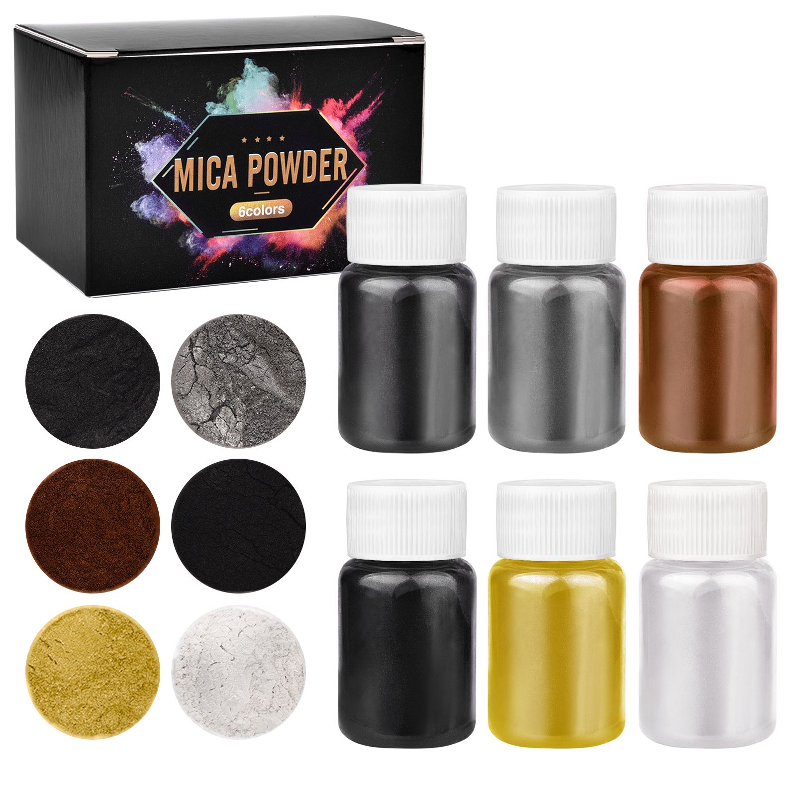 6Color/ Box Epoxy Mica Powder  - Soap Making Books のレビューと価格