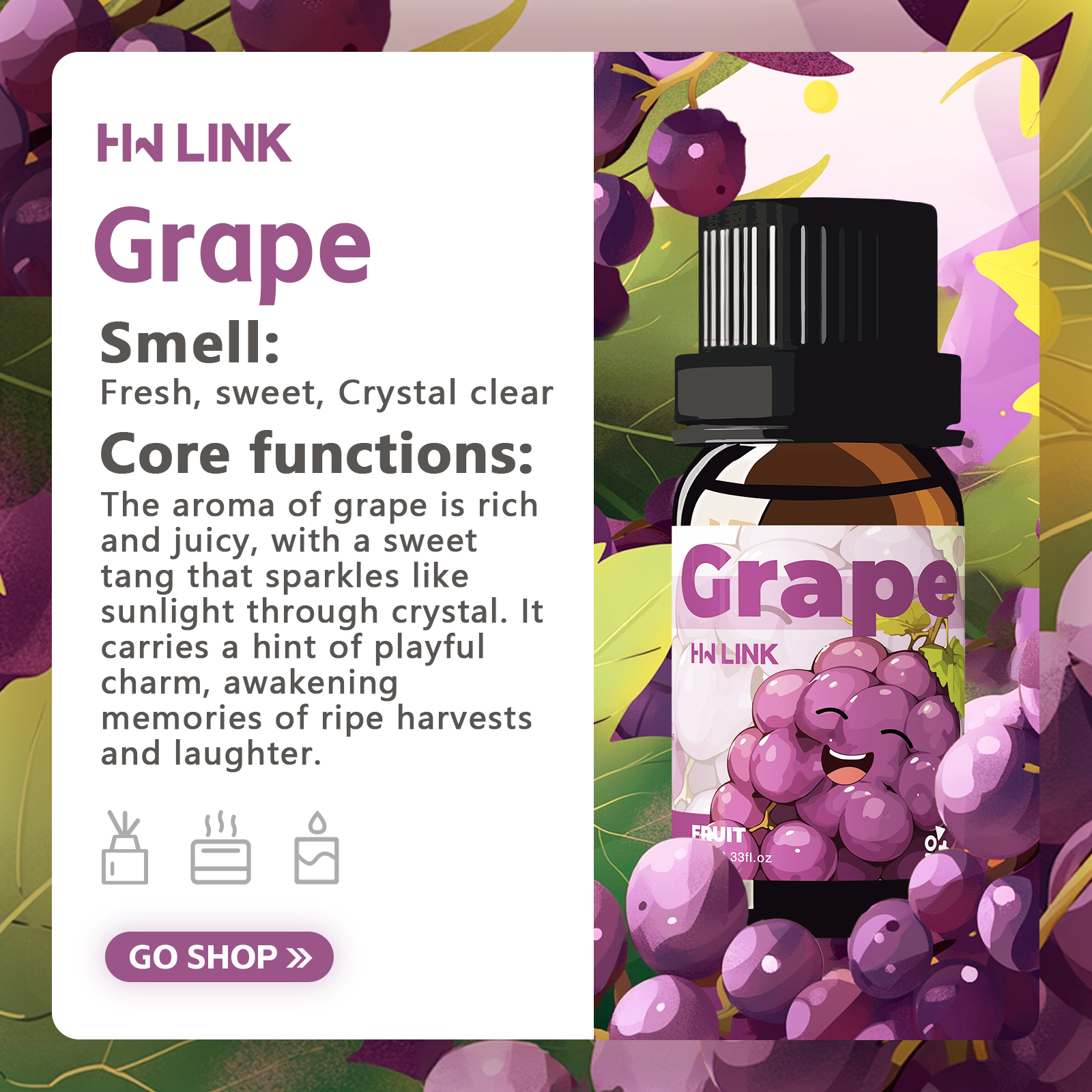 Grape Essential Oil 10ml Perfu - Soap Making Fragrance Oil のレビューと価格