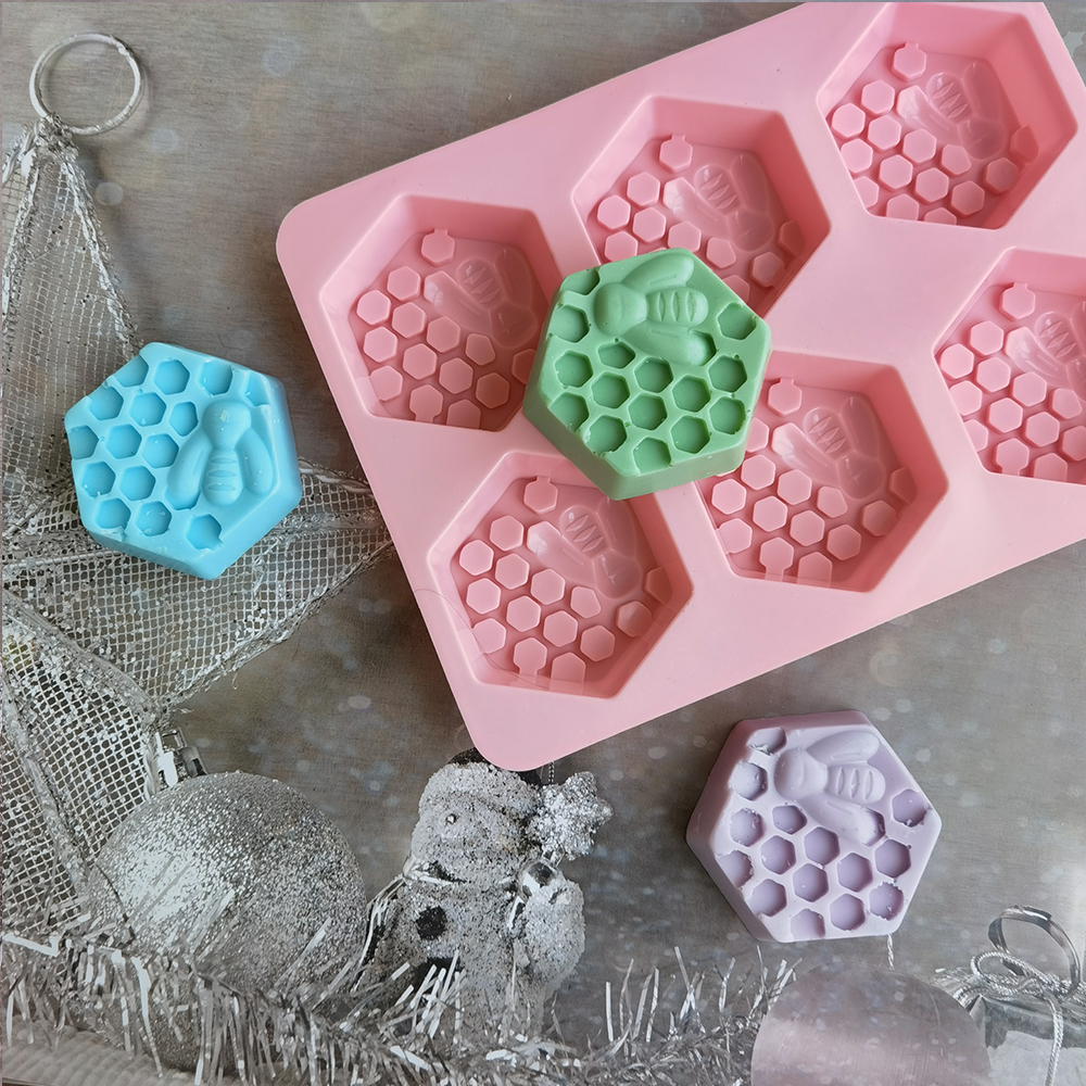 Silicone Hexagonal Bee Soap Mo - Soap Making Lye のレビューと価格