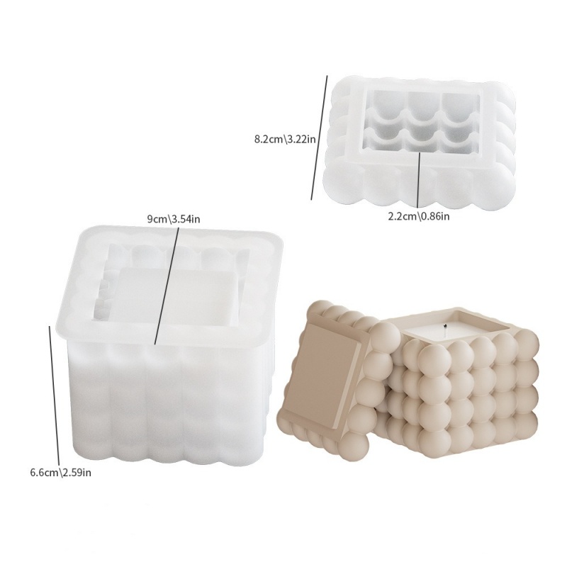 DIY 3D Bubble Cube Candle Sili - Soap Making Books のレビューと価格