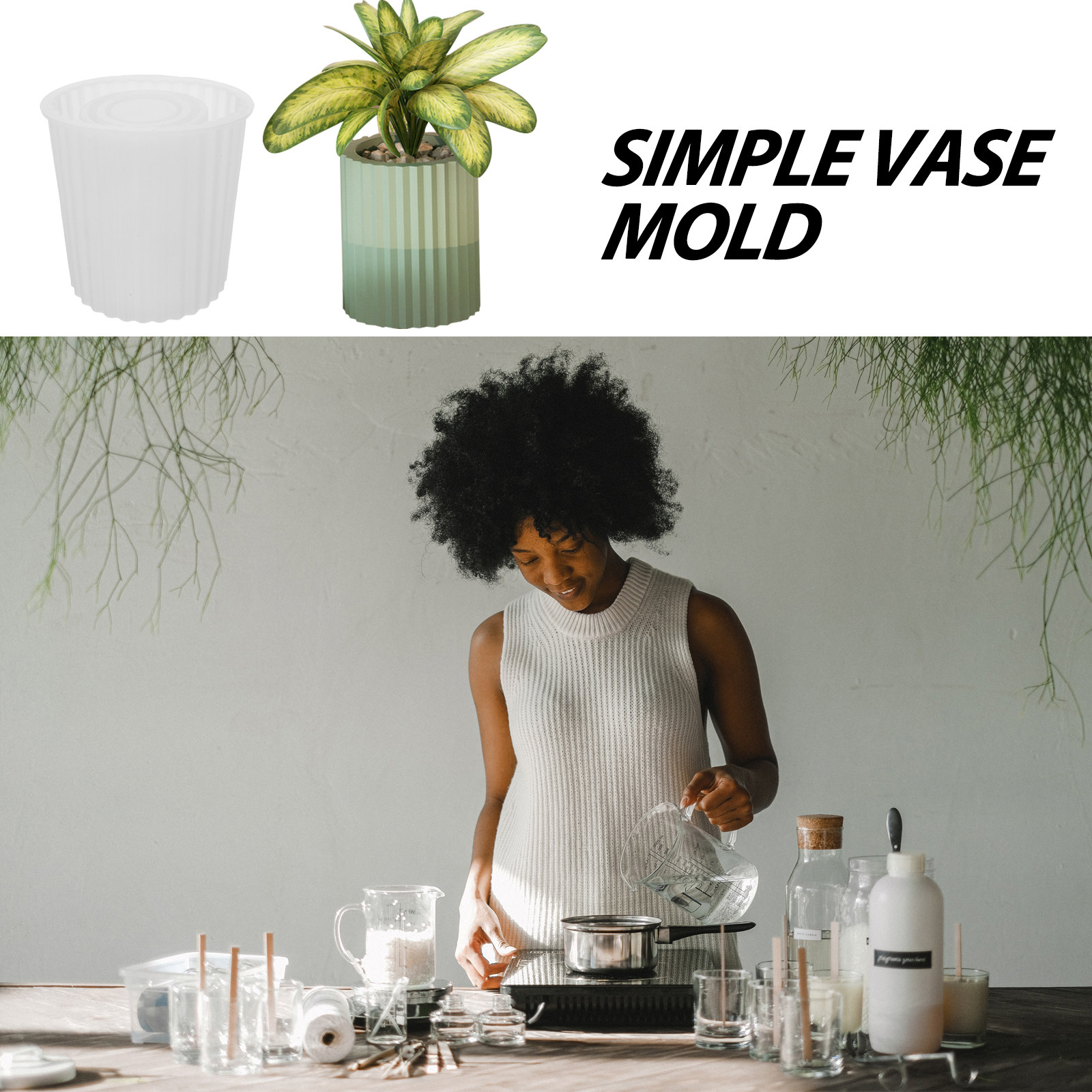 Large Faceted Silicone Plant P - Soap Making Pot のレビューと価格