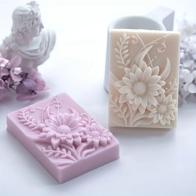 3D Flower Square Soap Silicone - Soap Making Lye のレビューと価格