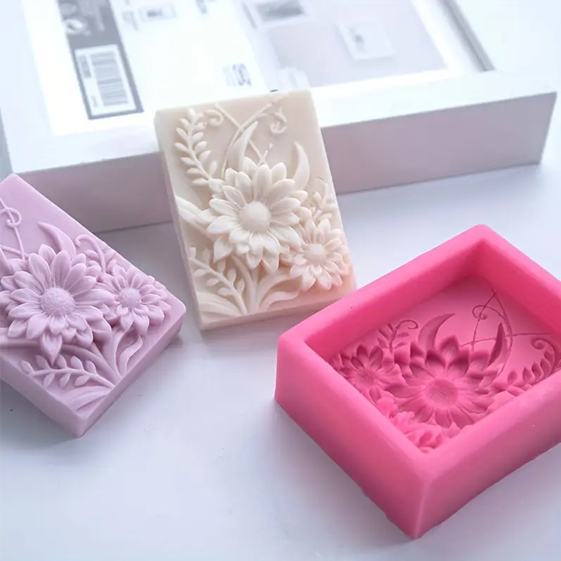 3D Flower Square Soap Silicone - Soap Making Lye のレビューと価格
