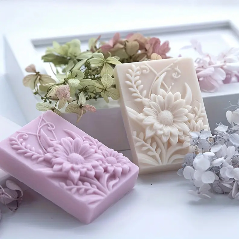 3D Flower Square Soap Silicone - Soap Making Lye のレビューと価格