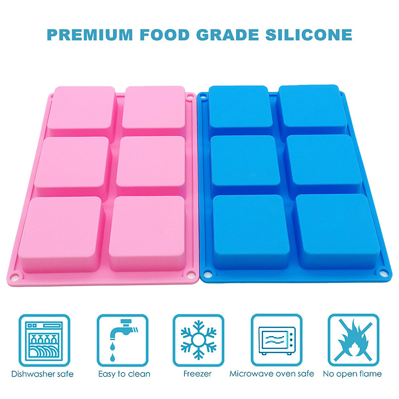Square Soap Molds 6-Cavity Non - Soap Making Dish のレビューと価格