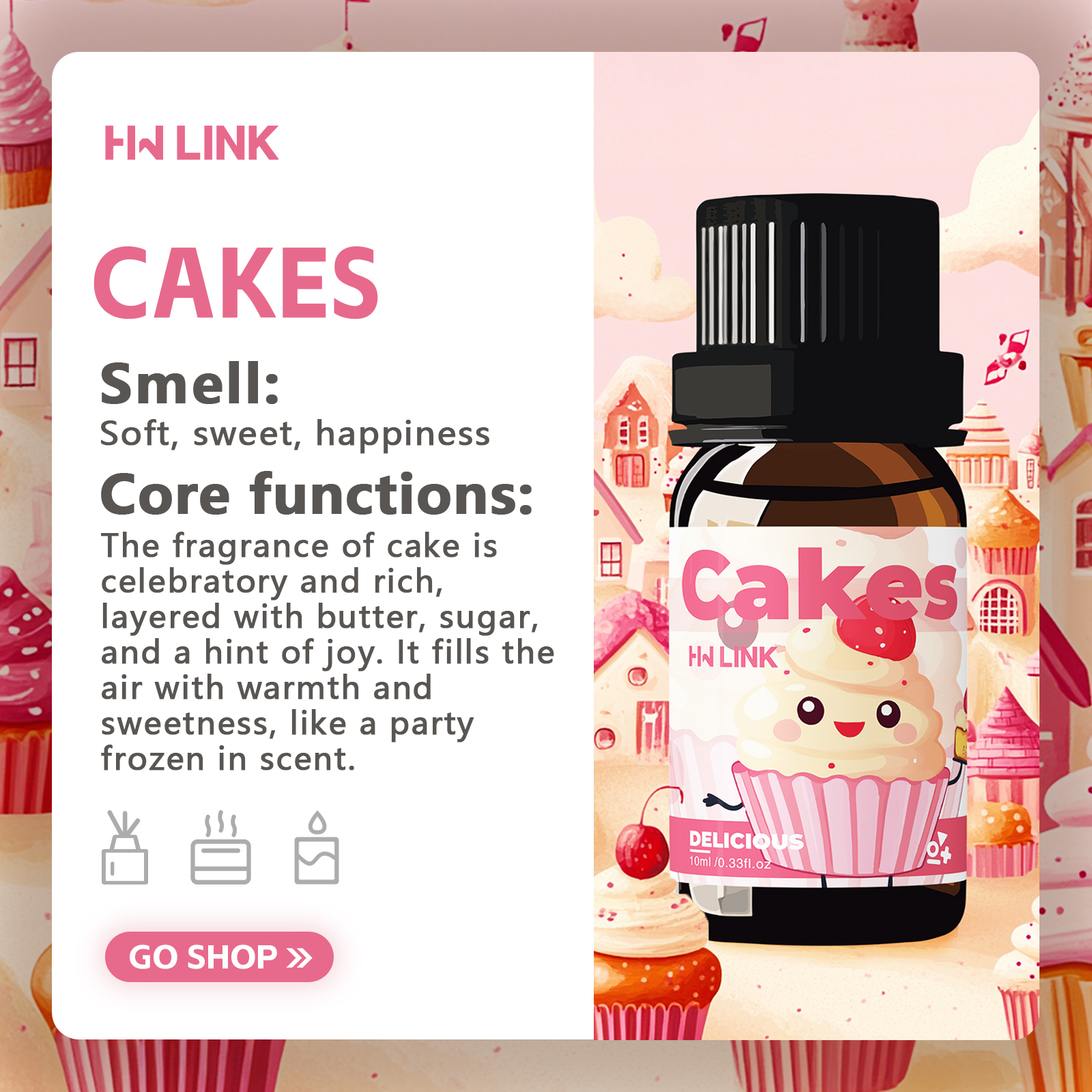 10ml Cakes Essential Oils Perf - Soap Making Fragrance Oil のレビューと価格