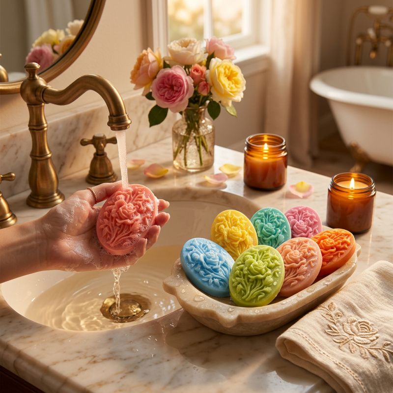 4 Silicone mold with flower sh - Soap Making Tutorial のレビューと価格