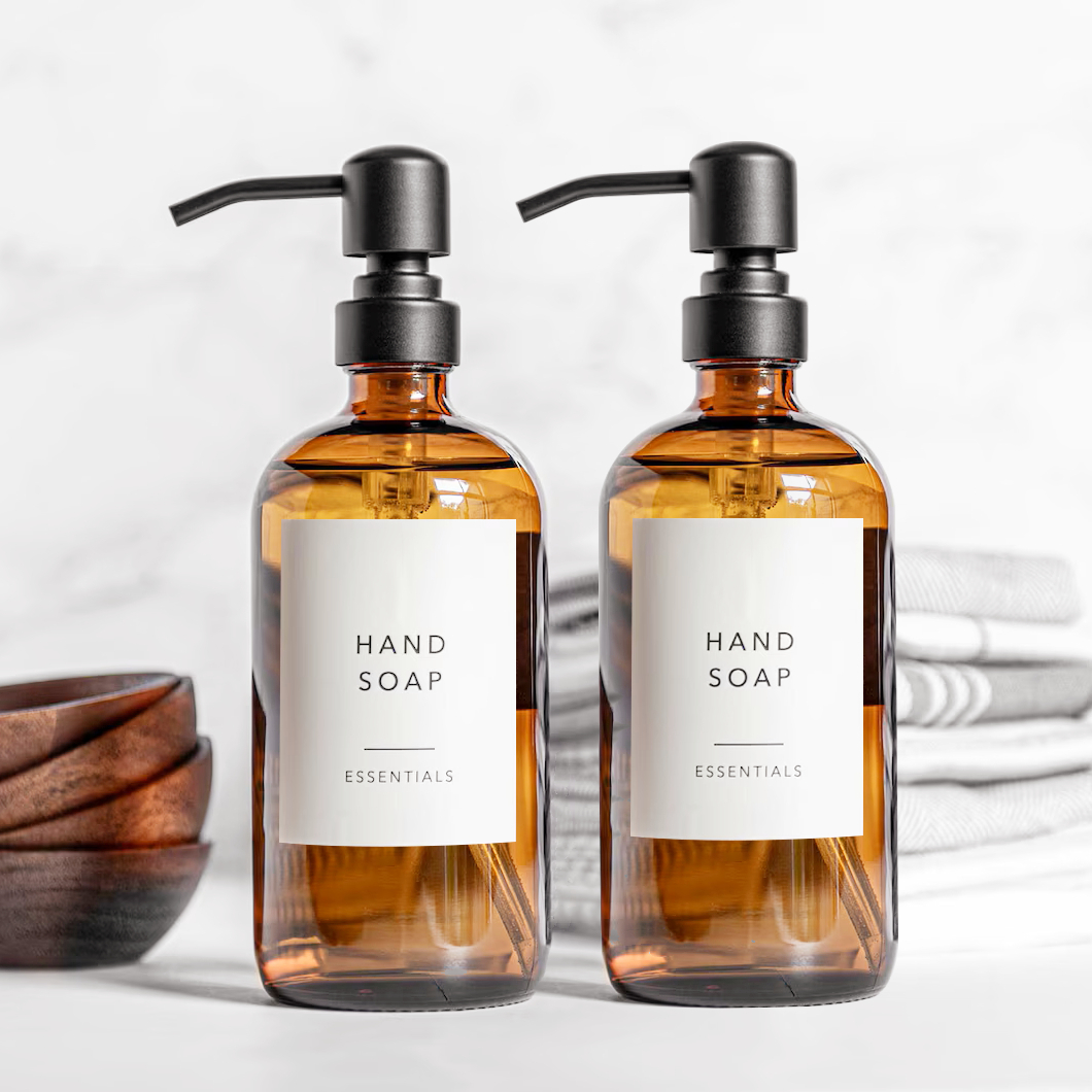 Amber Glass Soap Dispenser wit - Soap Making Pot のレビューと価格