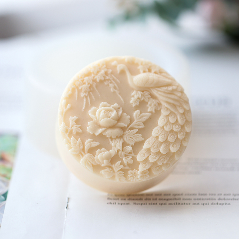 Peacock Flower Pattern Silicon - Soap Making Lye のレビューと価格