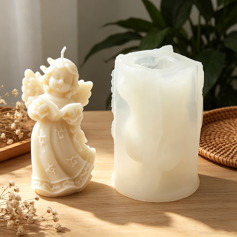 3D Angel Reading Book Silicone - Soap Making Books のレビューと価格