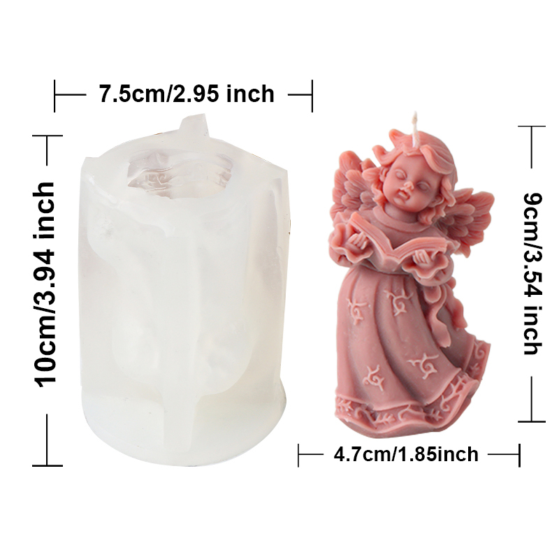 3D Angel Reading Book Silicone - Soap Making Books のレビューと価格