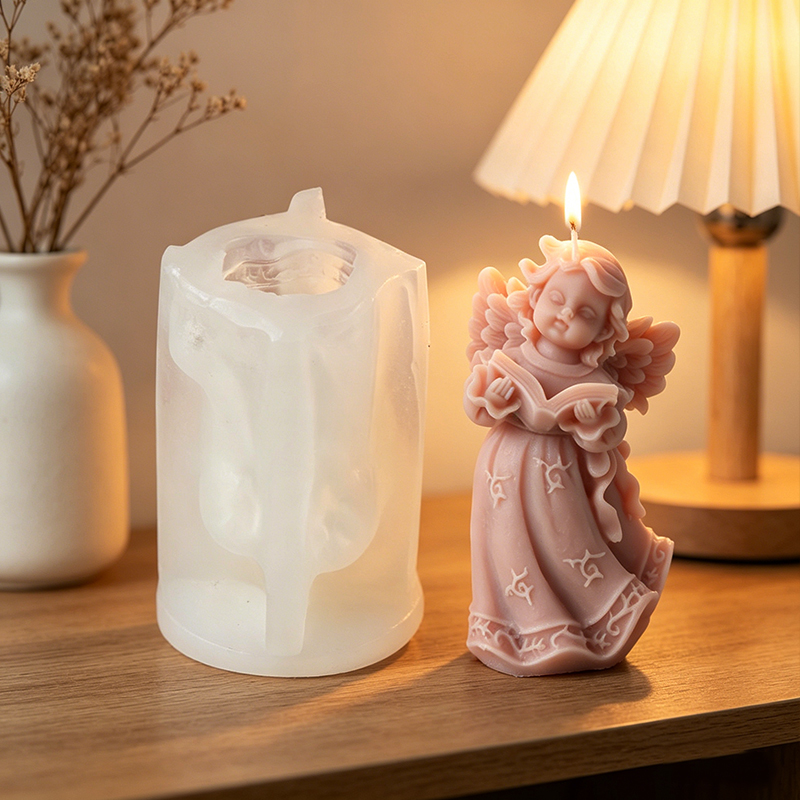 3D Angel Reading Book Silicone - Soap Making Books のレビューと価格